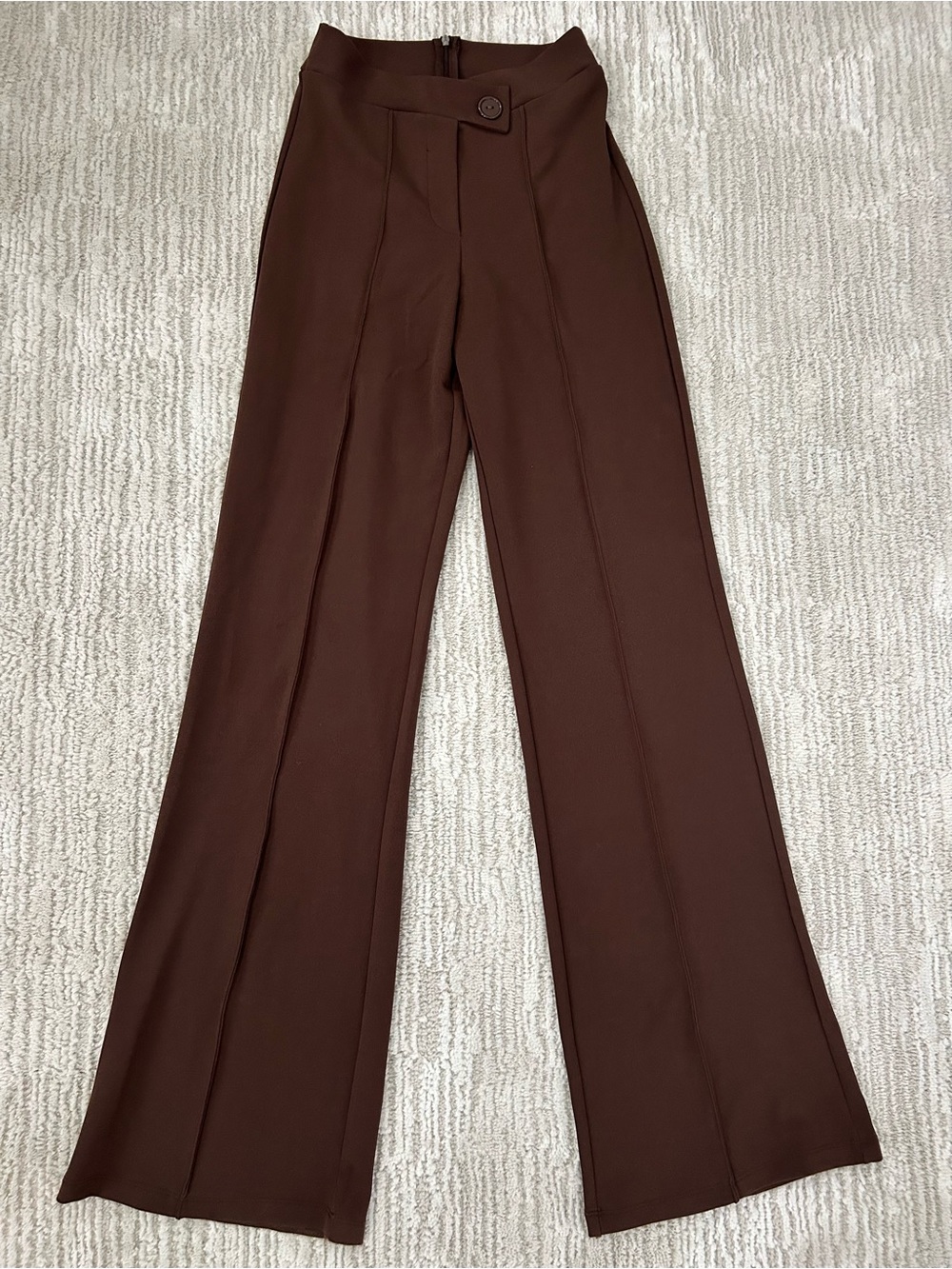 Fashion Nova High-Waist Wide Leg Pants in Chocolate Brown